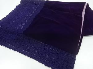 ビロードレース花模様ショール